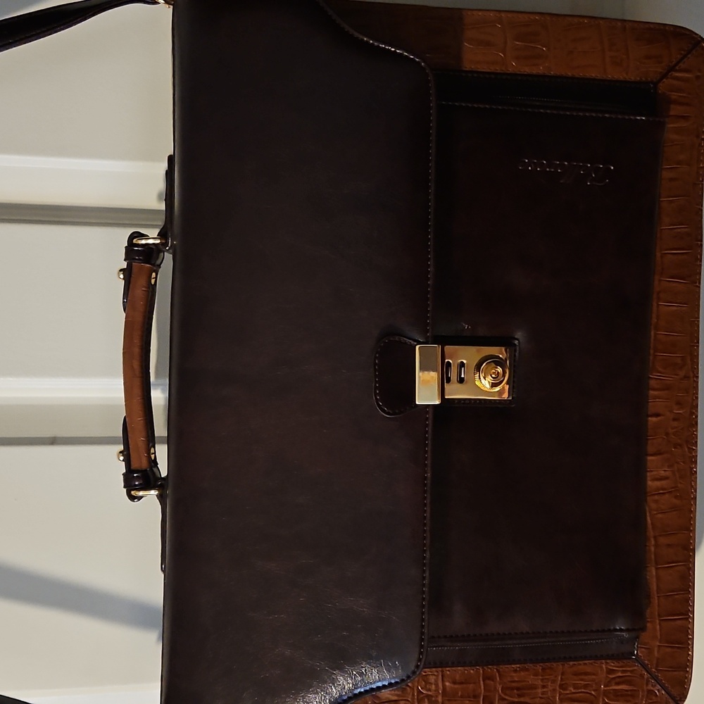 Bell Rose Leather Briefcase